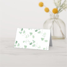 Aquarelle Eucalyptus Verdure Cartes de Place