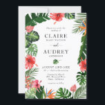 Aquarelle Faire-part de mariage de verdure tropica<br><div class="desc">Aquarelle Faire-part de mariage vert tropical.</div>