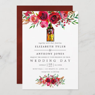 Aquarelle Faire-part de mariage florale