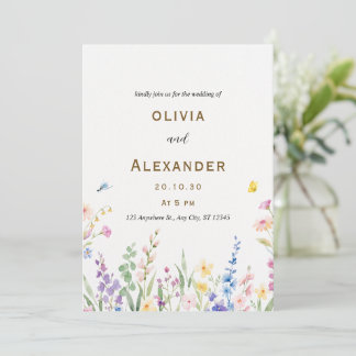 Aquarelle Faire-part de mariage florale