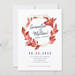 Aquarelle Faire-part de mariage florale