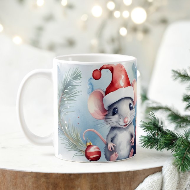 Aquarelle Festif Mice Christmas Mug (Créateur téléchargé)