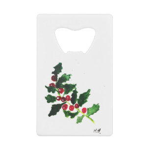 Aquarelle Festive de Noël vintage Holly