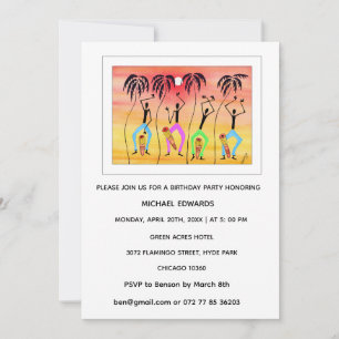 Aquarelle, Fêtons, Invitation d'anniversaire