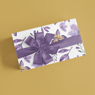 Aquarelle Feuilles d'enveloppement Floral Violet