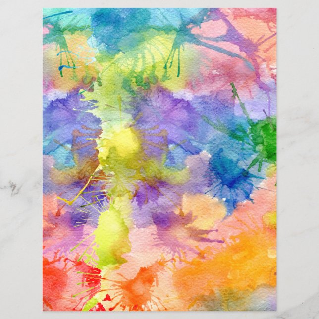 Aquarelle Feuilles Papier Peint (Devant)