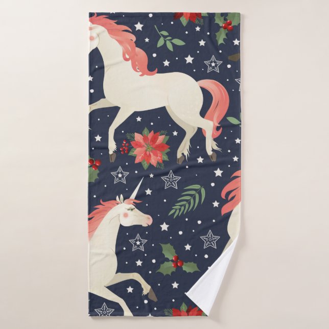Aquarelle flamants roses, oiseaux exotiques, tropi (Serviette de bain)