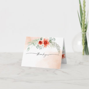 Aquarelle Flame Scarlet Coral Merci Floral