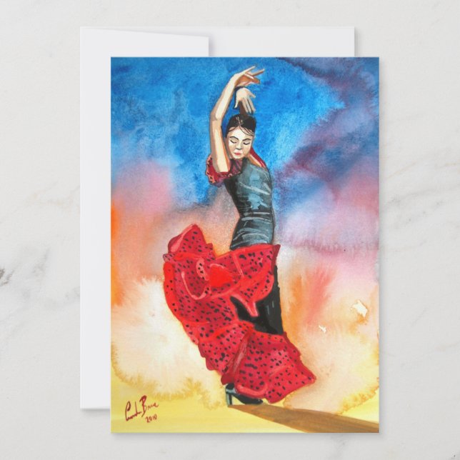 Aquarelle FLAMENCO DANCER (Devant)