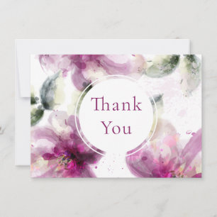 Aquarelle Fleur de Lys Rose Merci
