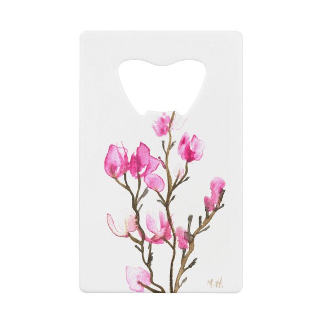 Aquarelle Fleur de Magnolia Mère Élégant Rose (Devant)