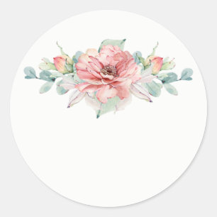 Aquarelle Fleur Mariage Favoriser Stickers
