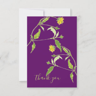 Aquarelle fleur sauvage jaune d'origine merci