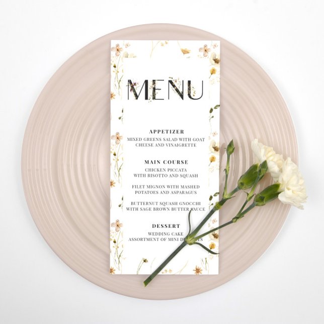 Aquarelle Fleur sauvage mariage accueil menu (Créateur téléchargé)