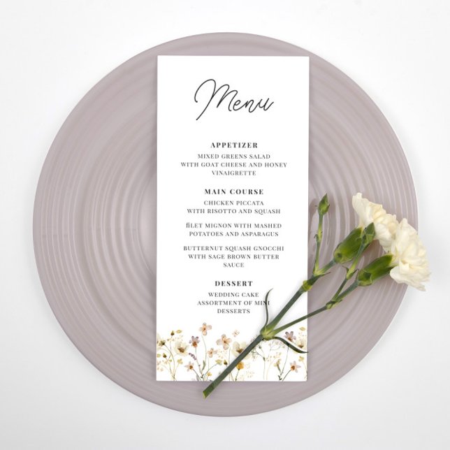 Aquarelle Fleur sauvage mariage accueil menu (Créateur téléchargé)