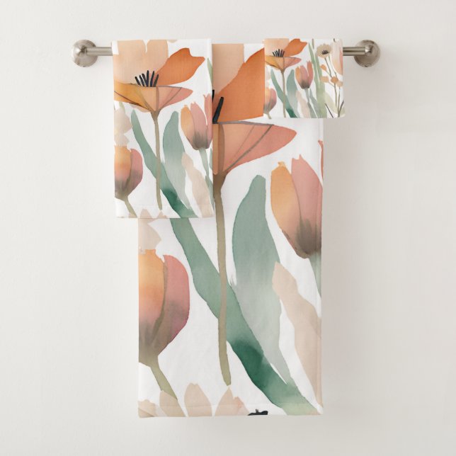 Aquarelle fleur sauvage Pastel Boho Décor Printemp (En situation)