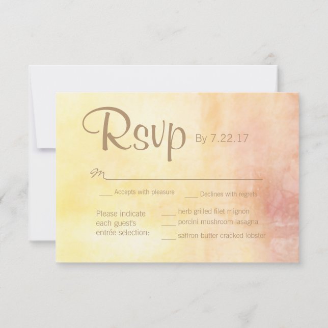 Aquarelle fleur sauvage RSVP (Dos)