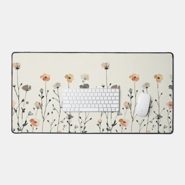 Aquarelle Fleur sauvage Rustique Botanique Minimal (Clavier et souris)