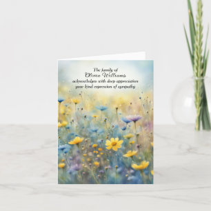 Aquarelle Fleur sauvage Sympathie Merci