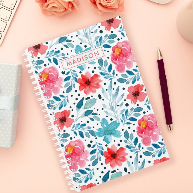 Aquarelle fleurit motif floral personnalisé (Créateur téléchargé)