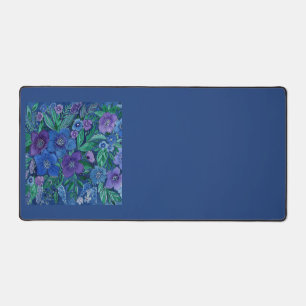 aquarelle, fleurs bleues