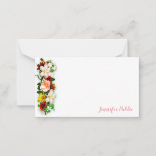 Aquarelle Fleurs Modèle coloré manuscrit
