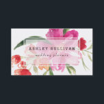 Aquarelle Fleurs roses Carte de visite floral posy<br><div class="desc">Carte de visite élégante avec des fleurs d'aquarelle dessinées à la main. Cette carte de visite fleurie conviendra parfaitement à tous les types d'affaires.</div>