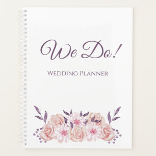 Aquarelle Fleurs roses - Mariage-Planner