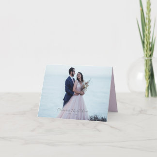 Aquarelle Fleurs rustiques Plier Merci photo