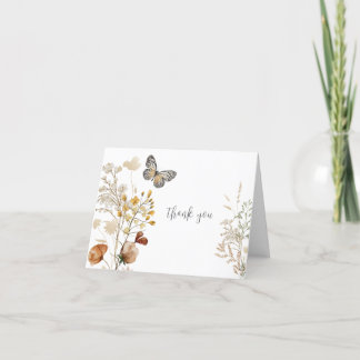 Aquarelle Fleurs sauvages Carte de remerciements