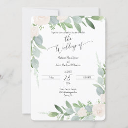 Aquarelle Flora Blush Faire-part de mariage
