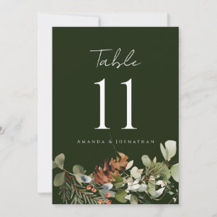 Aquarelle Floral Arrangement Mariage Numéro de tab