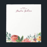Aquarelle Floral Bloc-notes personnalisé Papier-no<br><div class="desc">Plus de jolis Notepads dans le Little Bayleigh Store!</div>