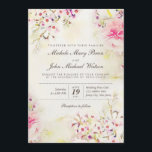 Aquarelle Floral Boho Vintage Wedding Invitation<br><div class="desc">Customisez cette belle aquarelle élégante Jolie Faire-part de mariage floral,  avec une sensation de boho vintage,  entièrement personnalisable et réglé comme un modèle pour votre personnalisation facile. Vous pouvez également modifier les coins de cette invitation.</div>