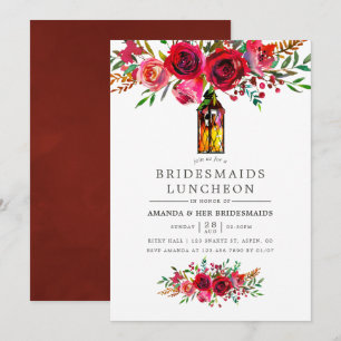 Aquarelle Floral Bridesmaitres déjeuner Invitation