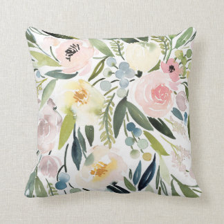 Aquarelle Floral Coussin