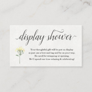 Aquarelle Floral Display Douche Invitation Inserti