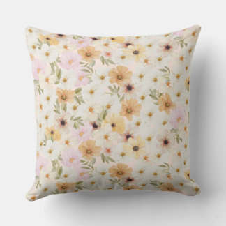 Aquarelle Floral Impression Coussin