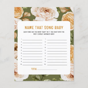 Aquarelle Floral Nom De Chute Qui Chanson Jeu