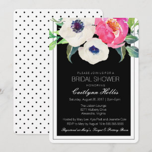 Aquarelle Floral Nuptiale Invitation