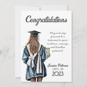 Aquarelle Floral Peau Noire Fille Félicitations