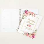 Aquarelle Floral Rose Blush Mariage or<br><div class="desc">Aquarelle Floral Rose Blush Wedding planner or</div>