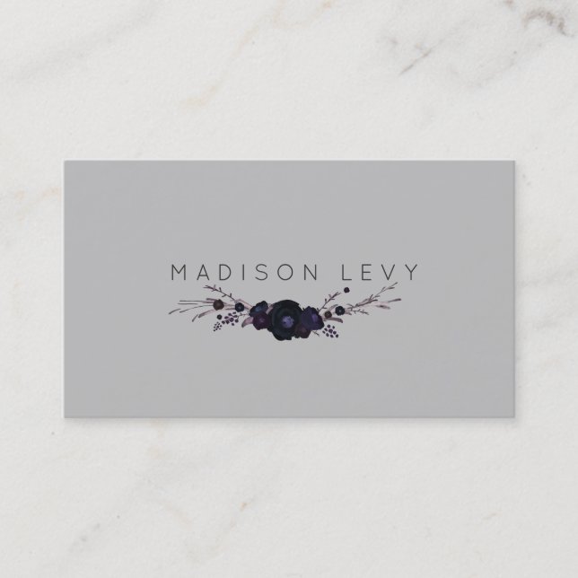 Aquarelle Floral Simple Chic Cartes de visite (Devant)