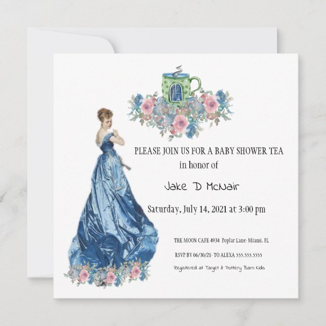Aquarelle Floral Tea Party Invitation (Devant)
