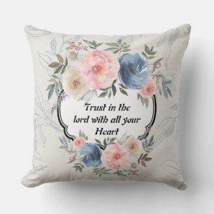 Aquarelle Floral Vintage Coussin de luxe