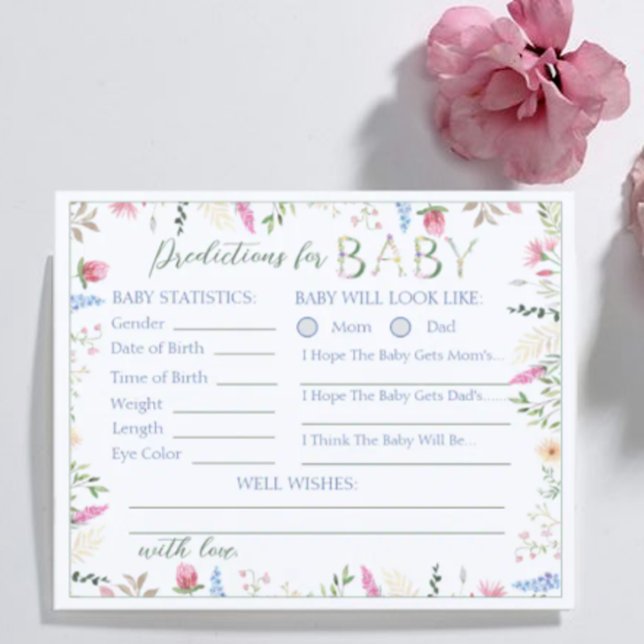 Aquarelle florale Alphabet prédictions bébé (Créateur téléchargé)