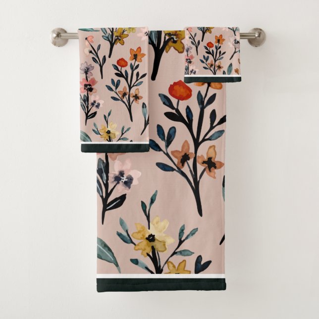 Aquarelle florale Boho Rose poussiéreux (En situation)