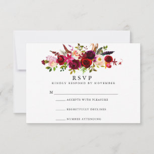 Aquarelle florale Bourgogne RSVP