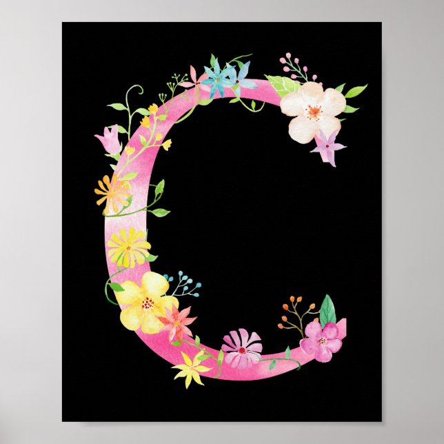 Aquarelle Florale C Poster (Devant)