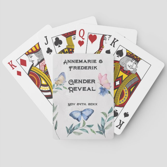 Aquarelle Florale Cartes de Jeu Classique (dos)
